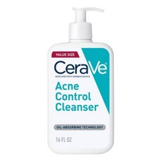 CeraVe Acne Face Cleanser 2 Salicylic Acid; Purifying Clay Oily Skin 16 fl oz -