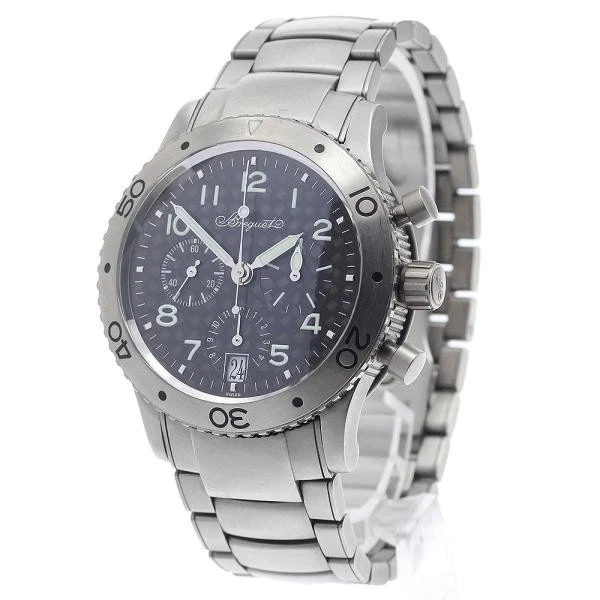 Breguet — Breguet Transatlantique Type XX 3820TI/K2/TW9 39mm Ti Black Dial Watch #C2451