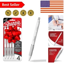 Elegant 4-Count S-Gel Pens - 0.7mm Black Ink with Comfortable Contoured Grip