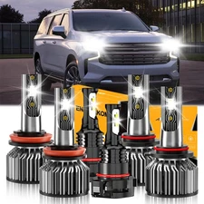 For Chevrolet Suburban 2018-20 LED Headlight Bulb Fog Light High/Low Beam White