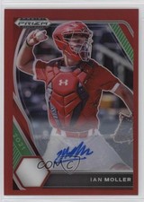 2021 Panini Prizm Draft Picks Red Prizm Auto 48/50 Ian Moller #PDP103 Auto nd3