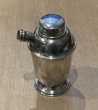 Art Decò anni 20 piatto argento cocktail shaker vintage servizio bar con sughero originale