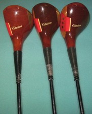 Power Bilt Citation Persimmon Woods Set 3-4-5 All Matching  Original