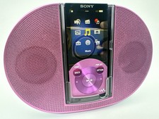 Sony Walkman NW-S744 8GB Purple MP3 Player S Series w Speaker Dock Tested