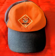 baseball hat cap BSA cub scouts boy yello blue troop patch tiger san diego ca
