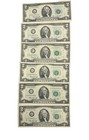 (6) 1976 US BICENTENNIAL STAMPED $2 DOLLAR BILLS UNCIRCULATED SEQUENTIAL NOTES — photo 1