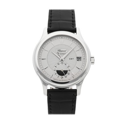 Chopard L.U.C. Classic GMT White Gold Auto 38mm Silver Dial Strap 161867-1001