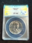 1959 FRANKLIN PROOF HALF DOLLAR  ANACS PF 66