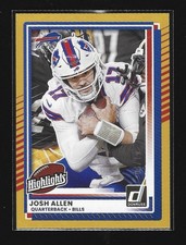 2025 Donruss Rookies & Highlights GOLD Josh Allen Bills 4/10