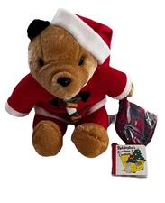 PADDINGTON BEAR SANTA WITH BOOK PLUSH EDEN TOYS, INC. COUNTDOWN TO CHRISTMAS