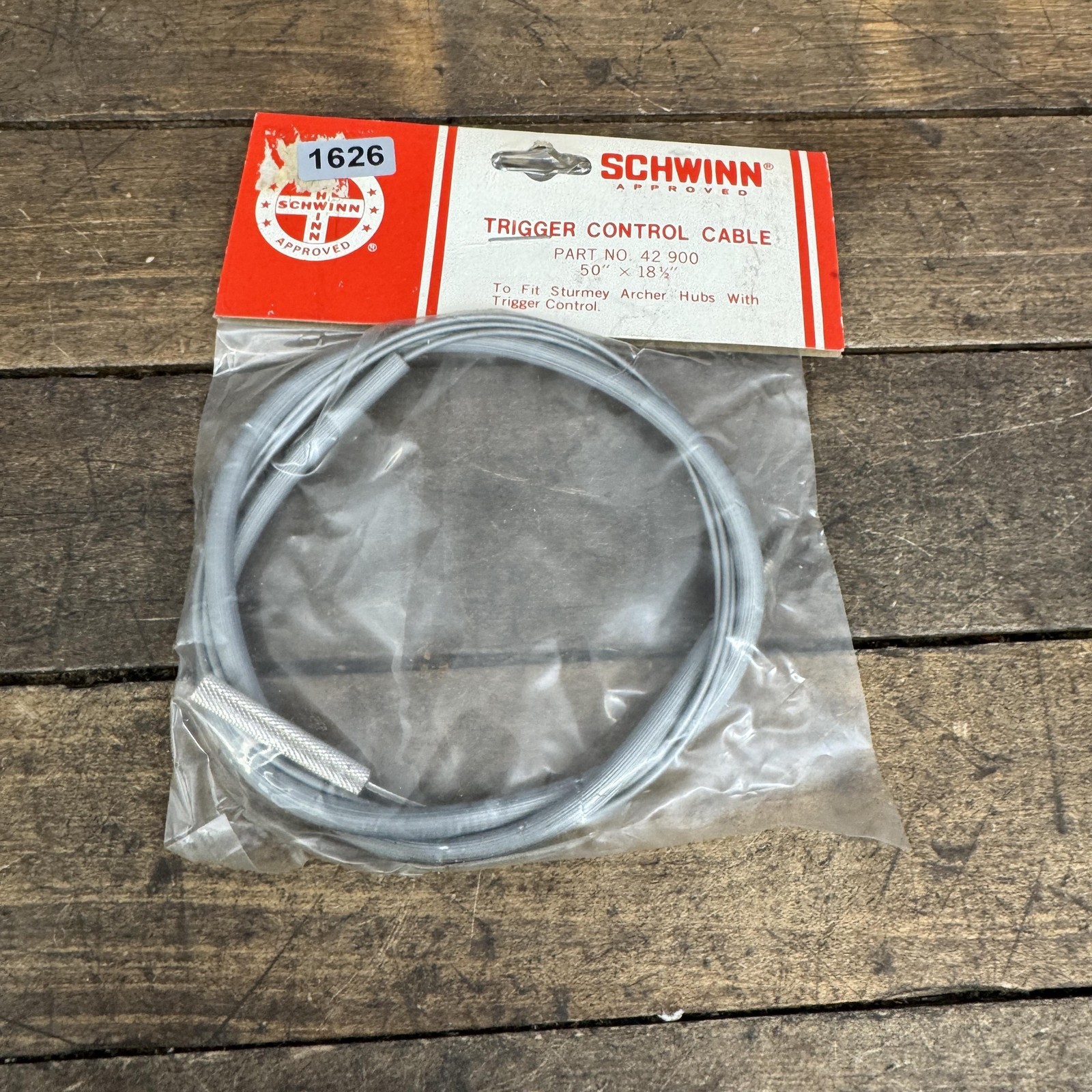 Vintage Cable Sturmey Archer Shifter Cable Schwinn Trigger Control Gray 50in NOS