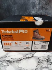 NIB Timberland PRO Sawhorse 6" Steel Toe Safety Boots | Brown | UK 8