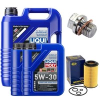 MotoröL Filter Set 5W-30 Liqui Moly 7 Liter + Schraube FüR Mercedes C-Klasse CLC