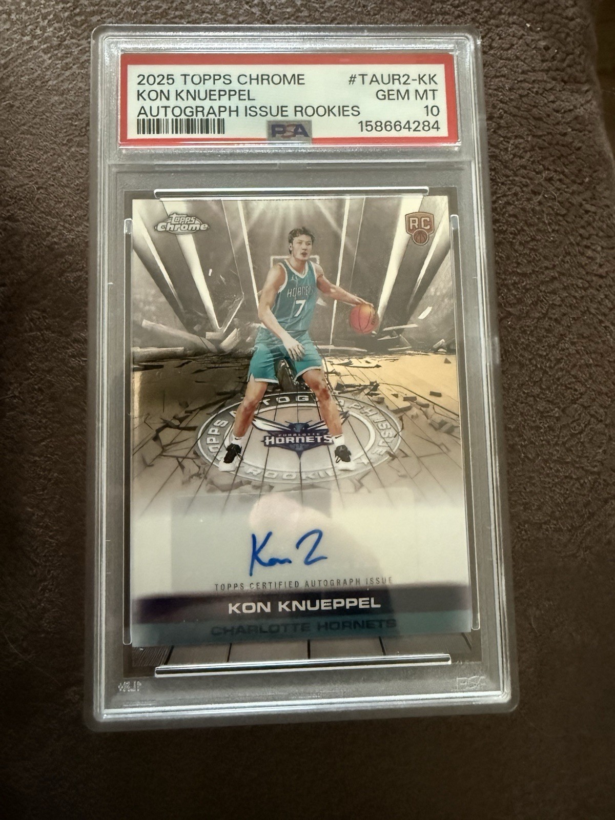 2025 TOPPS CHROME AUTO ISSUE ROOKIES #TAIR-KK KON KNUEPPEL ROOKIE PSA 10 AUTO