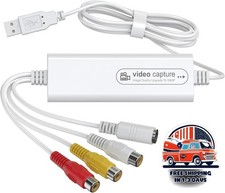 Capturadora De Video USB Convertidor De VHS A Digital DVD Para PC Mac TV US NEW