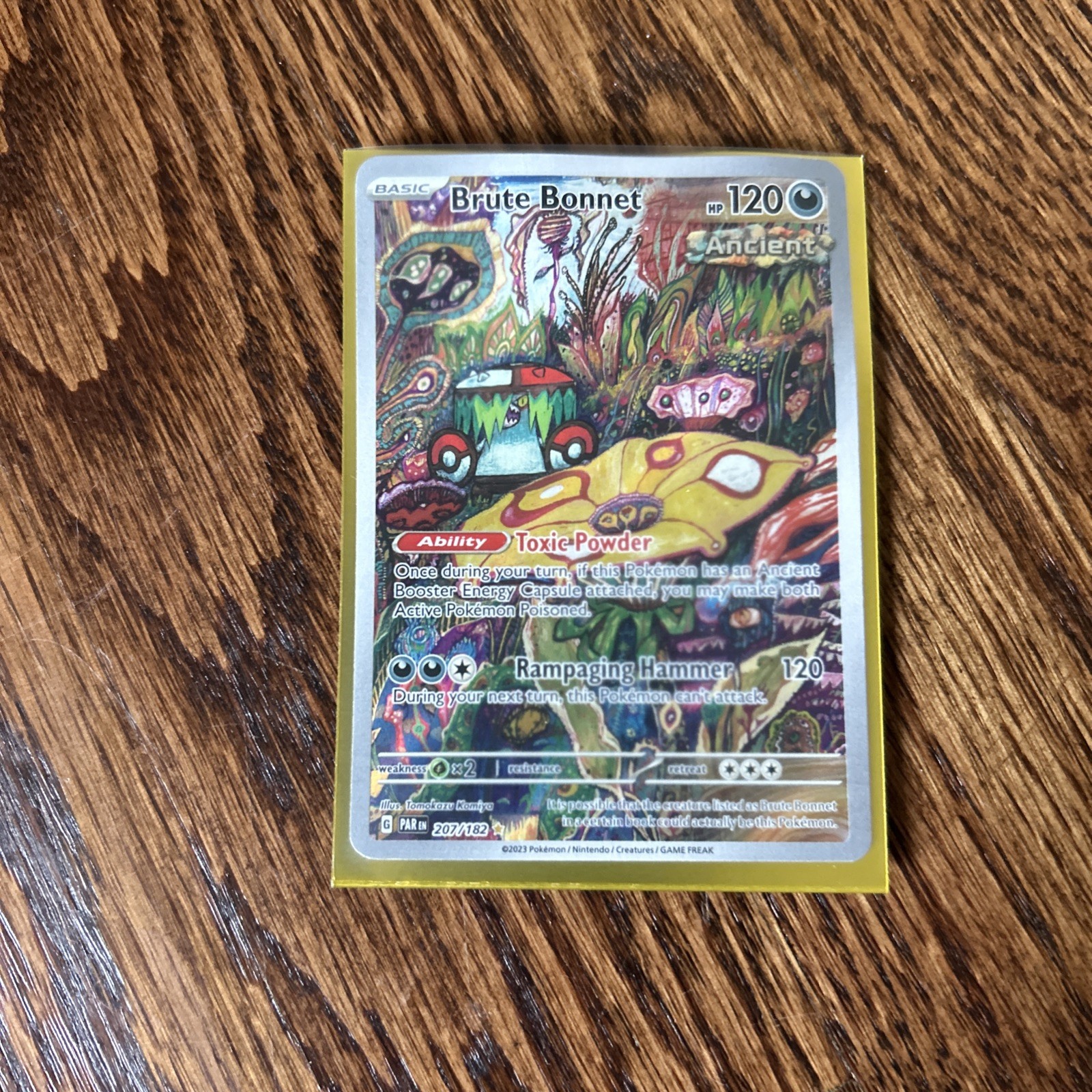 Pokemon TCG Brute Bonnet 207/182 2023 Paradox Rift Illustration Rare Card - NM