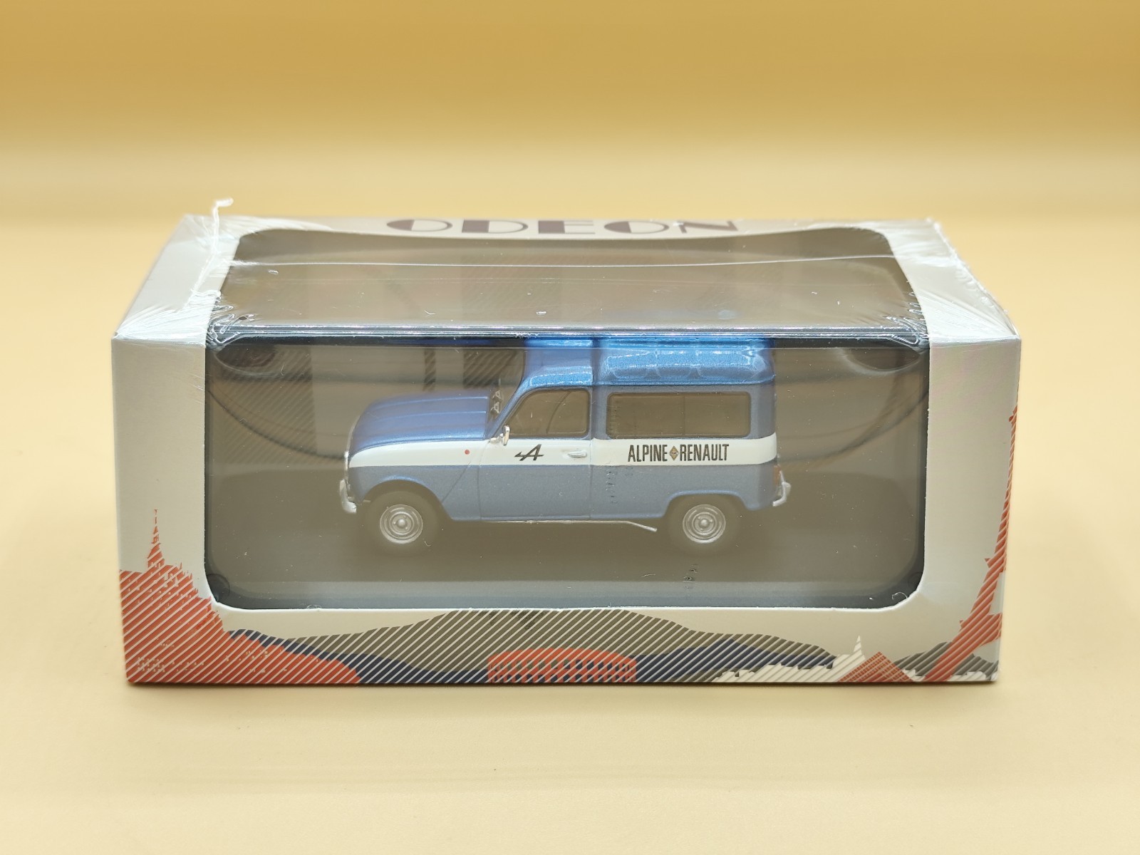 Renault 4 F4 Miniature 1/43 Odeon 166 Collection Alpine Bleu de 1969 en Zamak