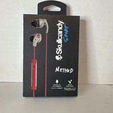 Skullcandy Sport- Method Wired In-Ear Headphones - Gray - Red - New - Sealed