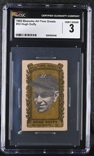 1963 Bazooka All-Time Greats #33 Hugh Duffy Boston Braves - CGC 3 VG