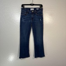 FRAME Le Crop Mini Boot Jeans Womens 27 Blue Med Wash Slim 27x27.5 Denim