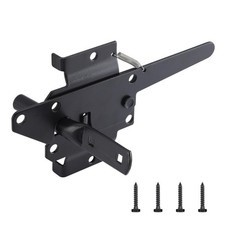 Heavy Duty Self-Locking Gate Latch for Wooden Fence Post Mount Automatic Gravity