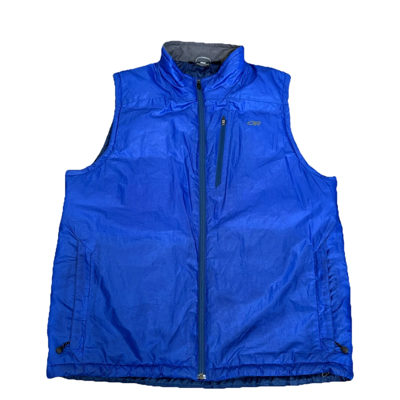 Outdoor Research Vest Mens XL Blue PrimaLoft Insulated Lightweight Packable