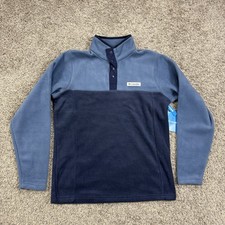 Columbia Men's Steens Mountain Half Snap Fleece Pullover Jacket Blue Size S