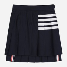 Thom Browne 5F Diagonal Drop-back Pleated Mini Skirt Navy FGC402V 139274057