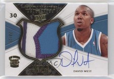 2008 Upper Deck Exquisite Collection Noble Nameplates 23/25 David West Auto c5o