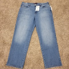 Gloria Vanderbilt AMANDA Jeans Women's 18 Short Blue Denim Tapered Classic Rise