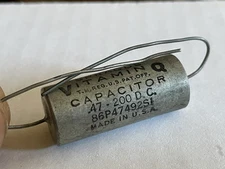 .47uF 200v Sprague Axial Capacitor 86P Vitamin Q Tone Audio oil PIO NOS guitar