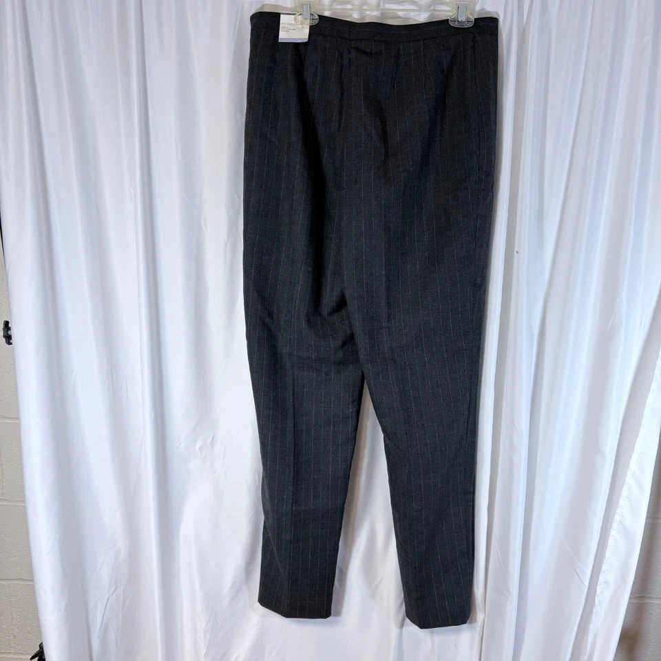 Apt. Pantalones de vestir gris a rayas 9 para mujer talla 14 promedio "The Wallace Pant" nuevos con etiquetas Foto 2 de 4