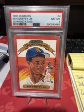 1990 Donruss Ken Griffey Jr Diamond Kings #4 NM Rookie Year 1989 error on back P