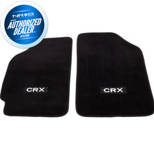 Nrg Black Floor Mats With Crx Logo For 1988-1991 Honda Civic Fmr-110