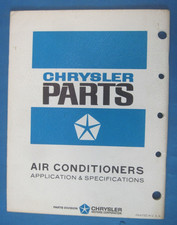 March 1967 Chrysler Parts Air Conditioners Application Specifications