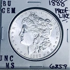 1888 BU GEM MORGAN SILVER DOLLAR UNC MS+++ U.S. MINT RARE COIN 6859
