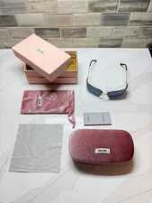 MIU MIU MU GOLD-DARK GREY WOMEN'S SUNGLASSES 80MM  NEW