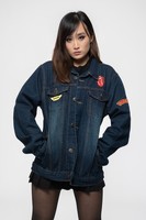 The Rolling Stones Denim Jacke Sympathy For The Devil Nue Offiziell Unisex Blau