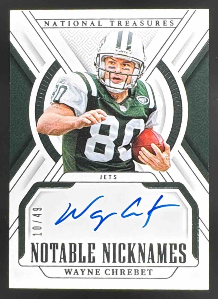 2024 National Treasures Wayne Chrebet Notable Nicknames /49 Auto view 1