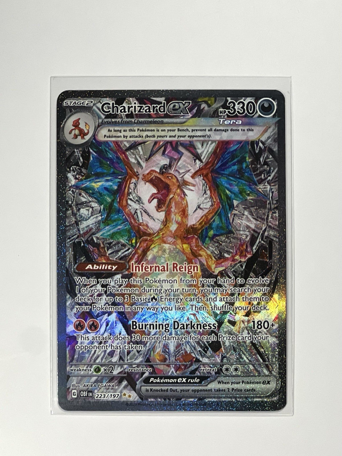 2023 Pokemon TCG SV03 Obsidian Flames Charizard ex 223/197 Holo SIR