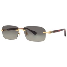 Gucci Grey Gradient Rectangular Men's Sunglasses GG1221S 006 56 GG1221S 006 56