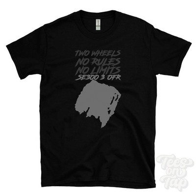 SE300 3.0FR T-SHIRT - TWO WHEELS NO RULES NO LIMITS Motorrad Biker Geschenk