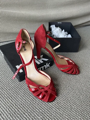 Red Leather Heels 41 - Picture 1 of 4