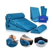 Lunix 4pcs Orthopedic Bed Wedge Pillow Set, Post Surgery Memory Foam for Back...