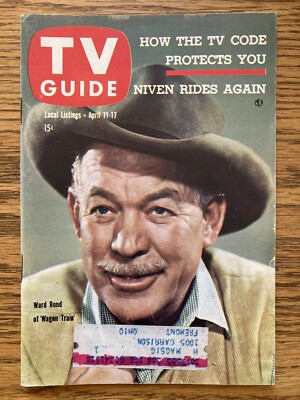 Cleveland 1959 TV Guide April 11-Ward Bond; Wagon Train; David Niven;