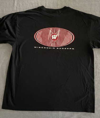 adidas Wisconsin Badgers Men’s Large T Shirt Black new - Picture 4 of 6