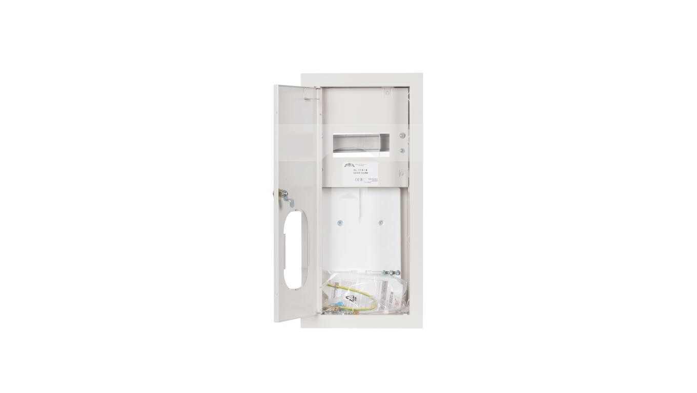 Electronic meter switchboard with lock and glass, RAL 9003 RL 1F 7E ZSZ 2 /T2UK