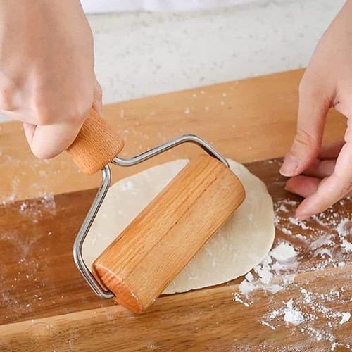 Small Rolling Pin, Wooden Dough Roller, Non-Stick Pizza Roller - Picture 7 of 7
