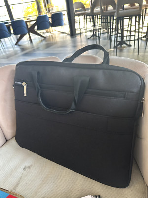 A very high quality black laptop bag