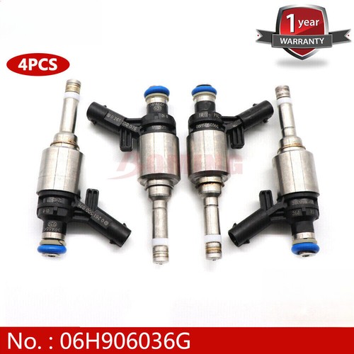 Set Of 4 Bosch 06H906036G Fuel Injectors For VW GTI, Audi A3/A4/A5/Q5/TT 2.0 TSI